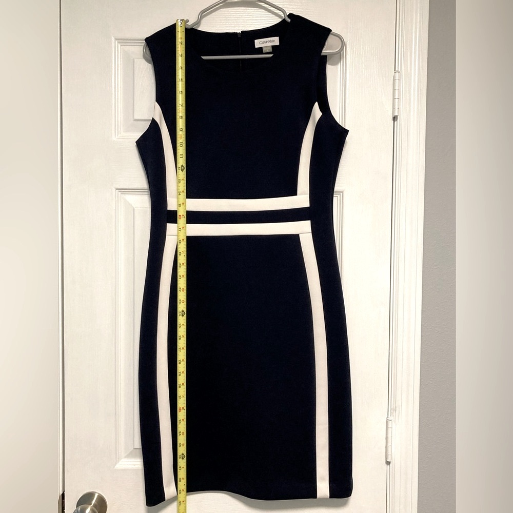 Calvin Klein Navy and White Dress Size 12 - Picture 6 of 6